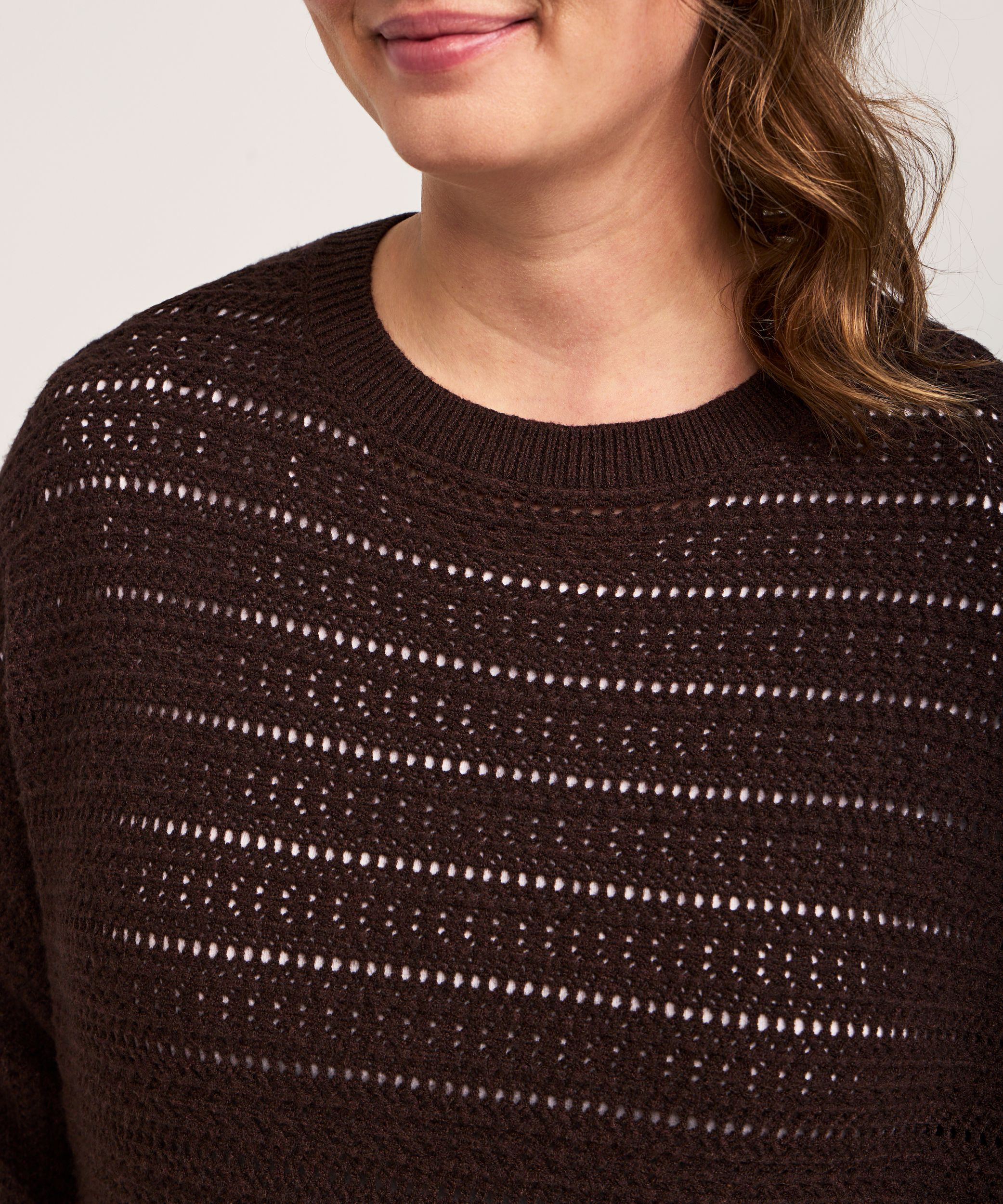 Denver Hayes Women's Boat Neck Pointelle Pullover Sweater