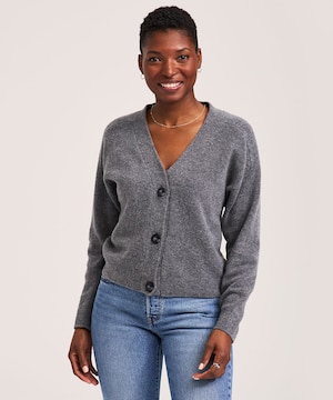 Denver Hayes Women's Jersey Stitch Button Up Cardigan