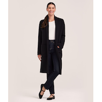 Denver Hayes Women's Long Sleeve Double Knit Coatigan Front_Flat