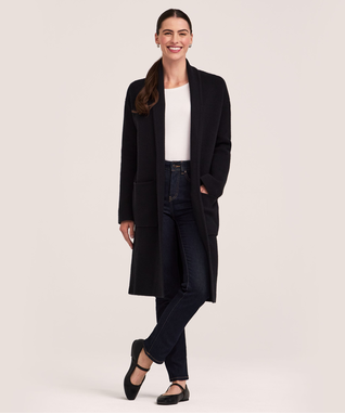 Denver Hayes Women's Long Sleeve Double Knit Coatigan