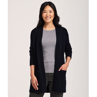 Denver Hayes Women's Novelty Stitch Open Waffle Cardigan Front_Flat