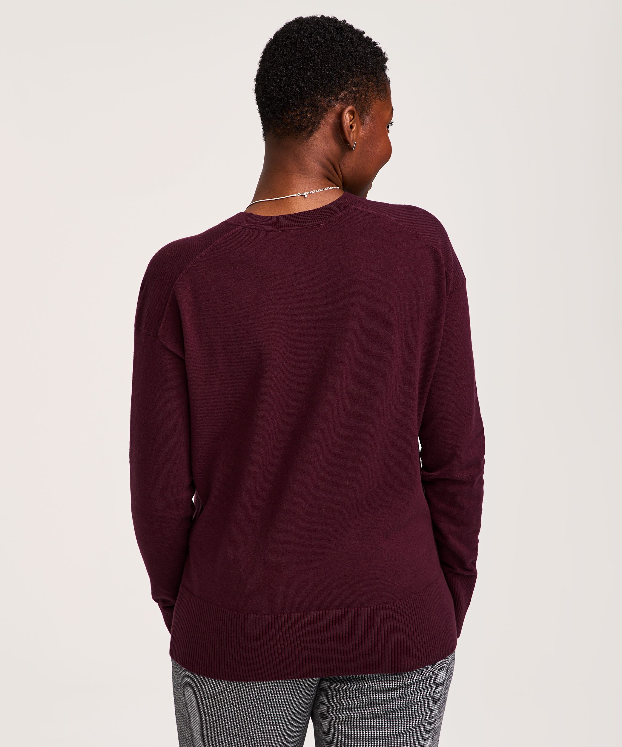 Denver Hayes Women's Everyday Cotton V Neck Pullover Sweater