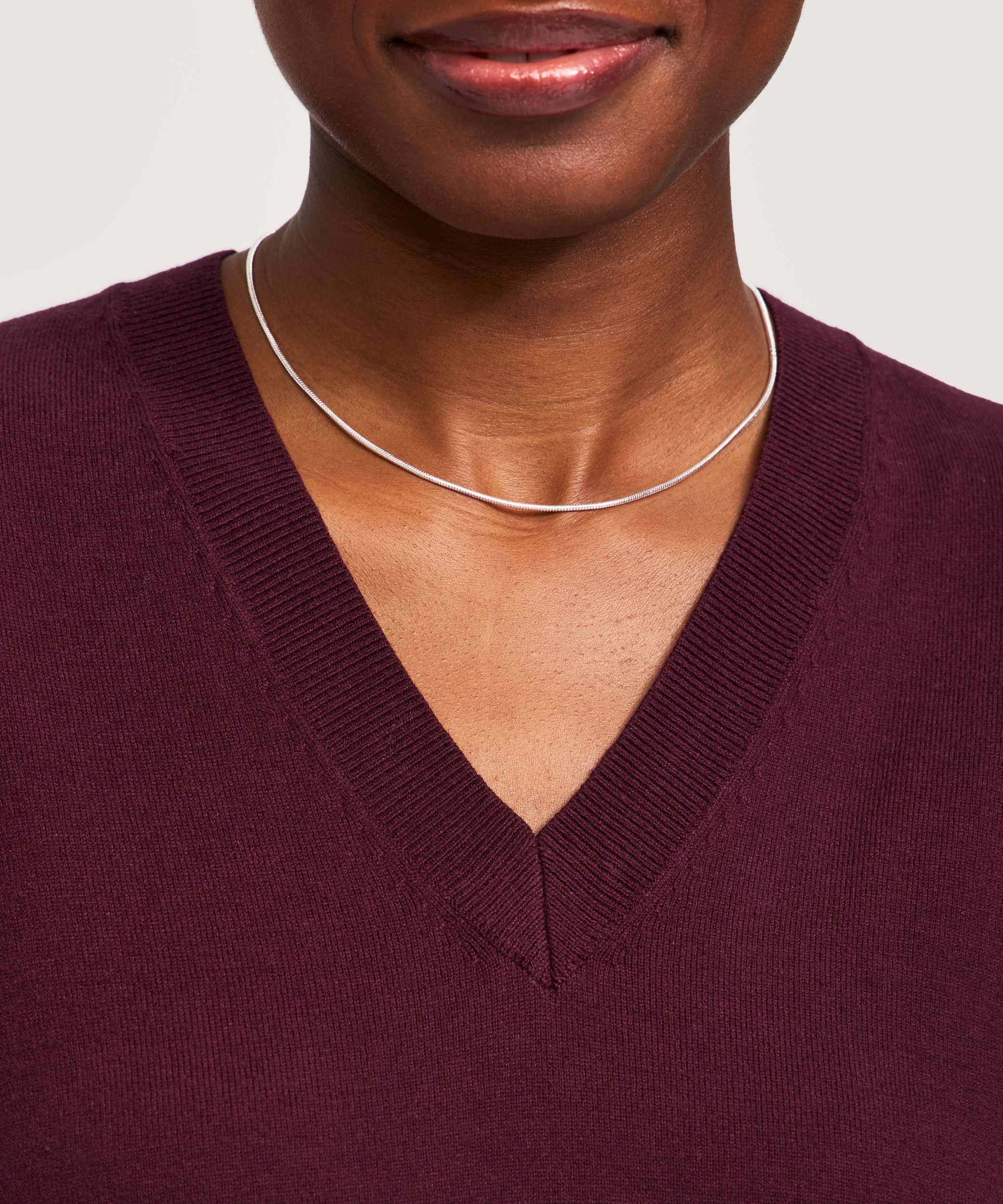 Denver Hayes Women's Everyday Cotton V Neck Pullover Sweater