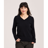 Chandail de tous les jours en coton et à encolure en V pour femmes, Denver Hayes Front_Flat