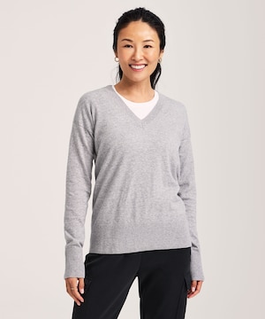 Chandail de tous les jours en coton et à encolure en V pour femmes, Denver Hayes