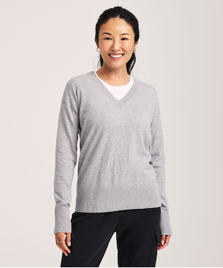Denver Hayes Women's Everyday Cotton V Neck Pullover Sweater