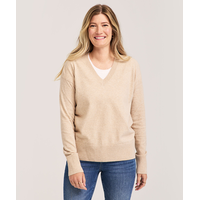 Denver Hayes Women's Everyday Cotton V Neck Pullover Sweater