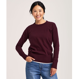 Denver Hayes Women's Everyday Cotton Crewneck Pullover Sweater Front_Flat