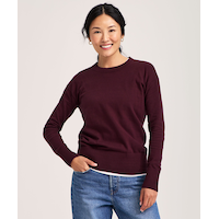 Chandail de tous les jours en coton et à encolure ras du cou pour femmes, Denver Hayes Front_Flat