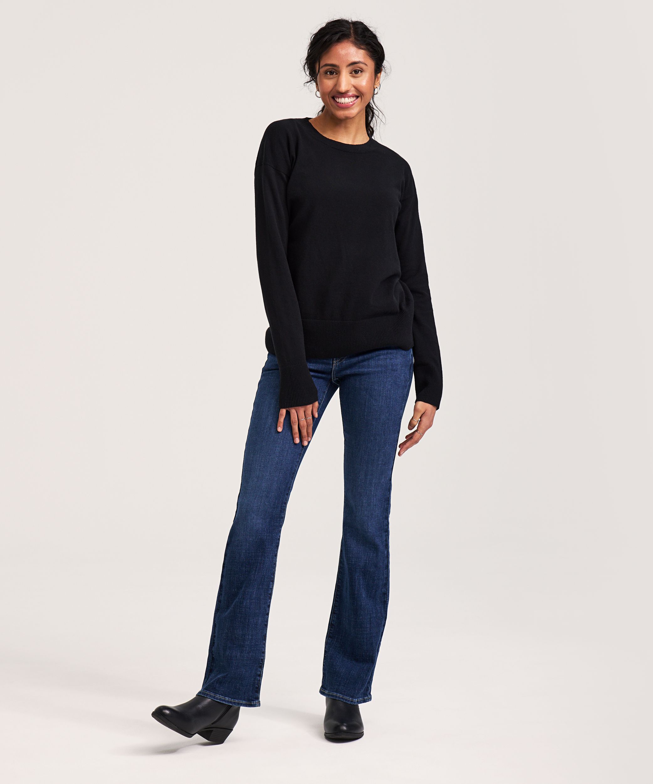 Denver Hayes Women's Everyday Cotton Crewneck Pullover Sweater