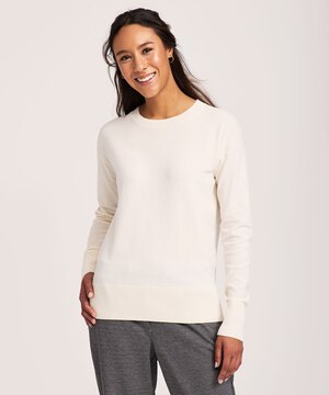 Chandail de tous les jours en coton et à encolure ras du cou pour femmes, Denver Hayes