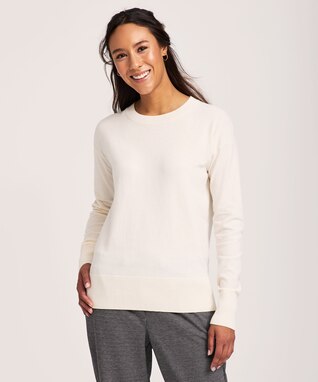 Denver Hayes Women's Everyday Cotton Crewneck Pullover Sweater