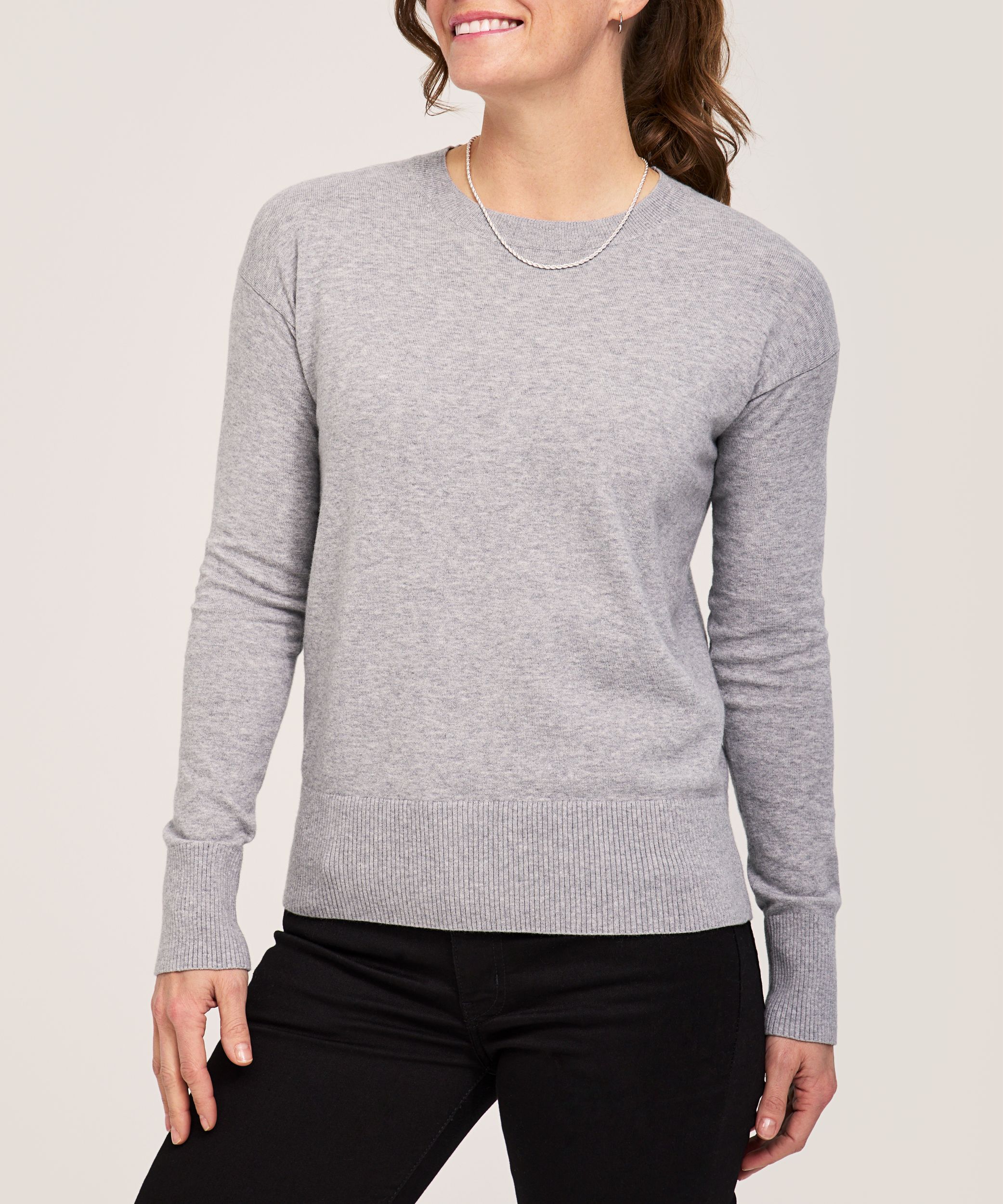 Denver Hayes Women's Everyday Cotton Crewneck Pullover Sweater