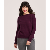 Chandail à maille retournée et à encolure large pour femmes, Denver Hayes Front_Flat