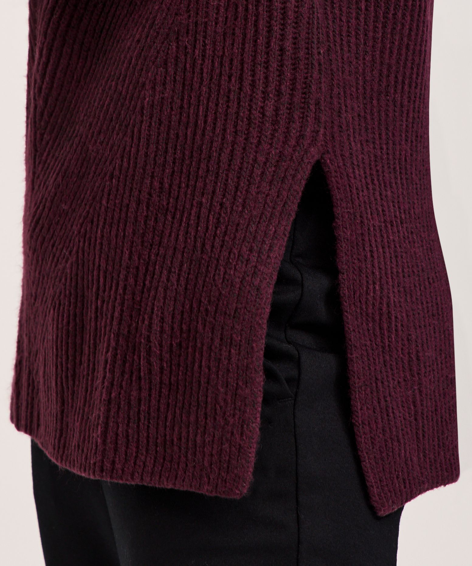 Tunique en tricot côtelé à point fantaisie avec col roulé pour femmes, Denver Hayes