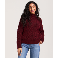 Chandail à motif torsadé pour femmes, Heritage, WindRiver Front_Flat