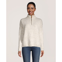 WindRiver Women's Heritage 1/4 Zip Pullover Sweater Front_Flat