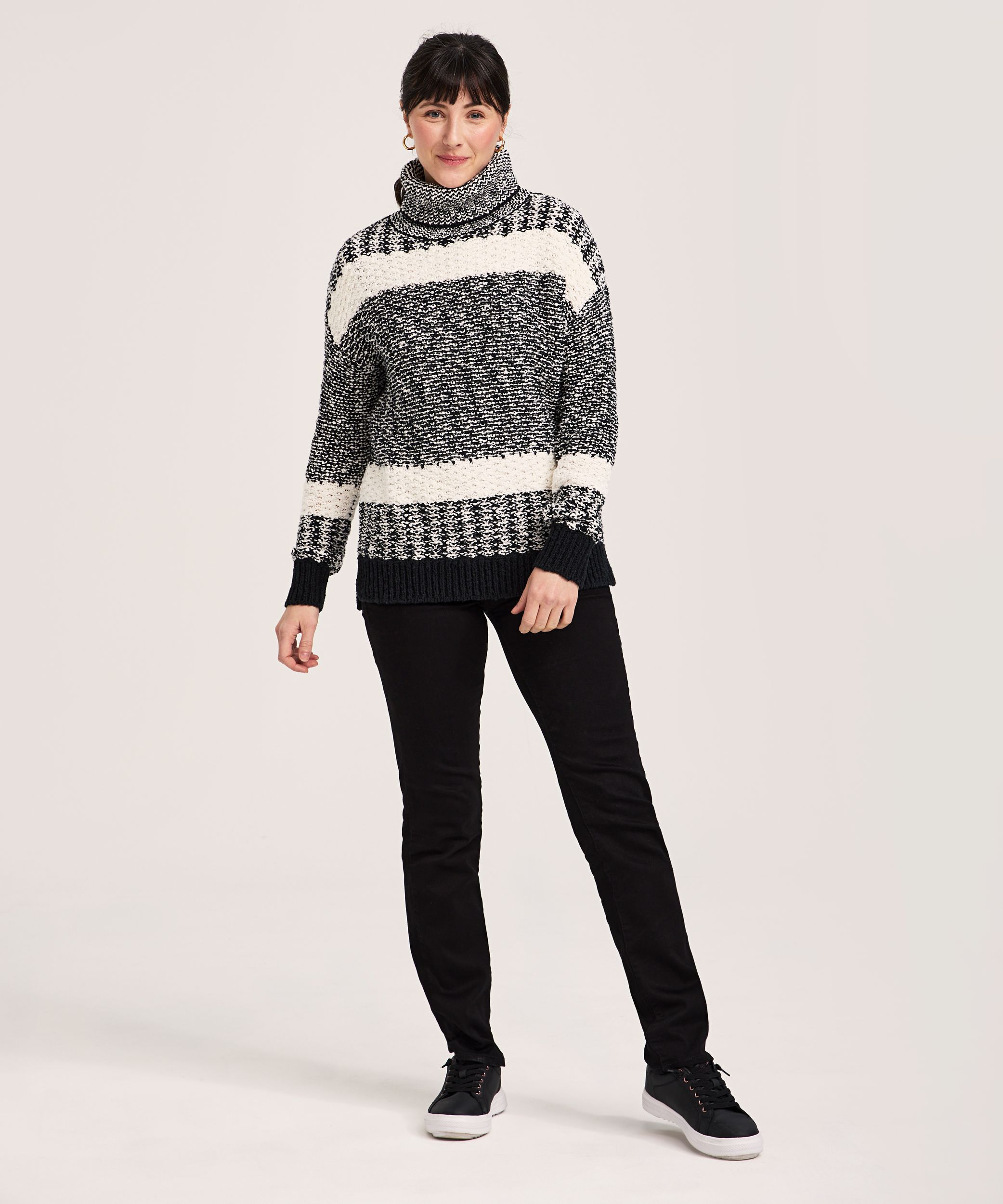 Chandail à blocs de couleur en tweed pour femmes, Denver Hayes