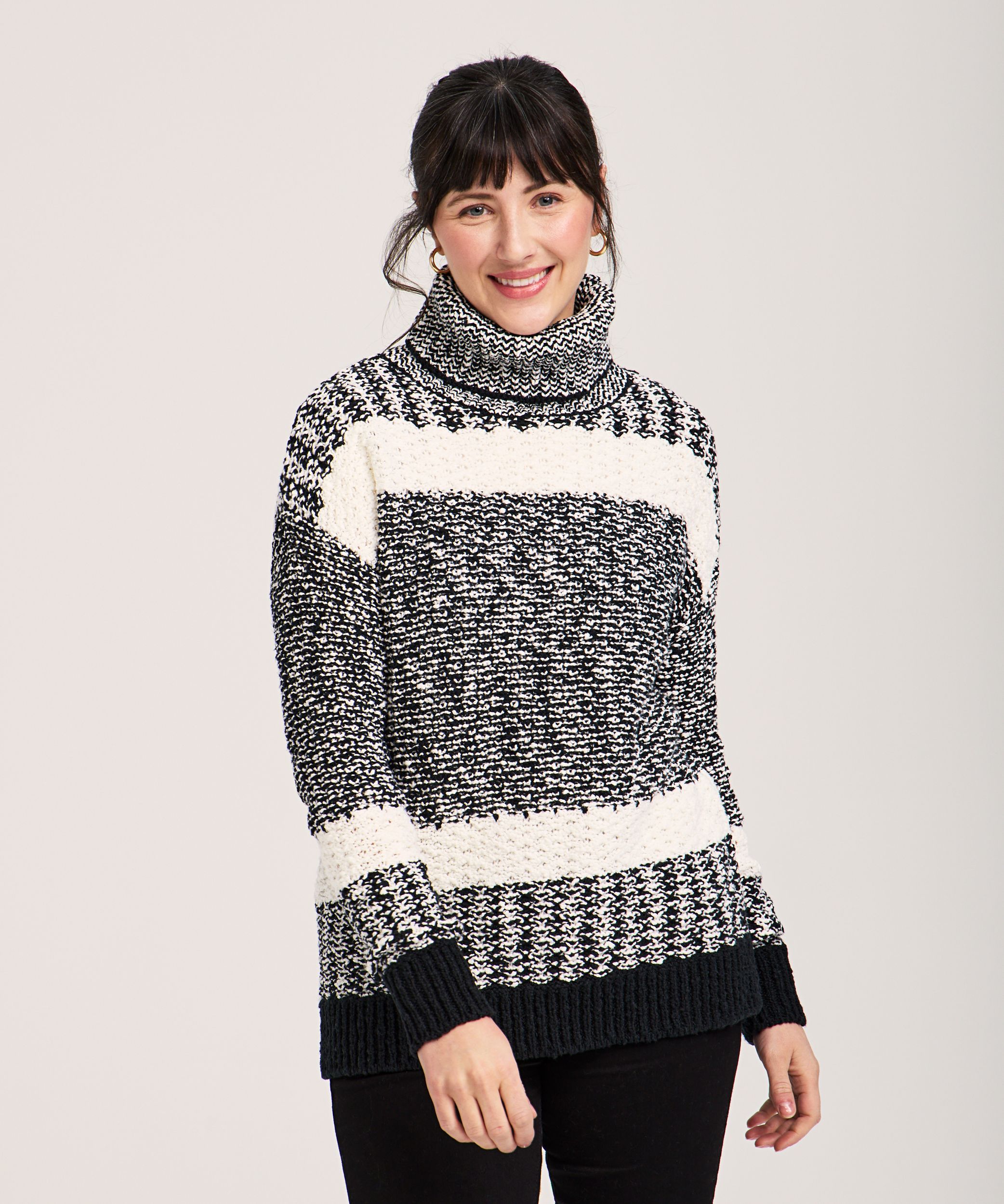 Chandail à blocs de couleur en tweed pour femmes, Denver Hayes