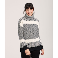 Chandail à blocs de couleur en tweed pour femmes, Denver Hayes Front_Flat