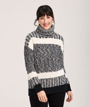 Chandail à blocs de couleur en tweed pour femmes, Denver Hayes