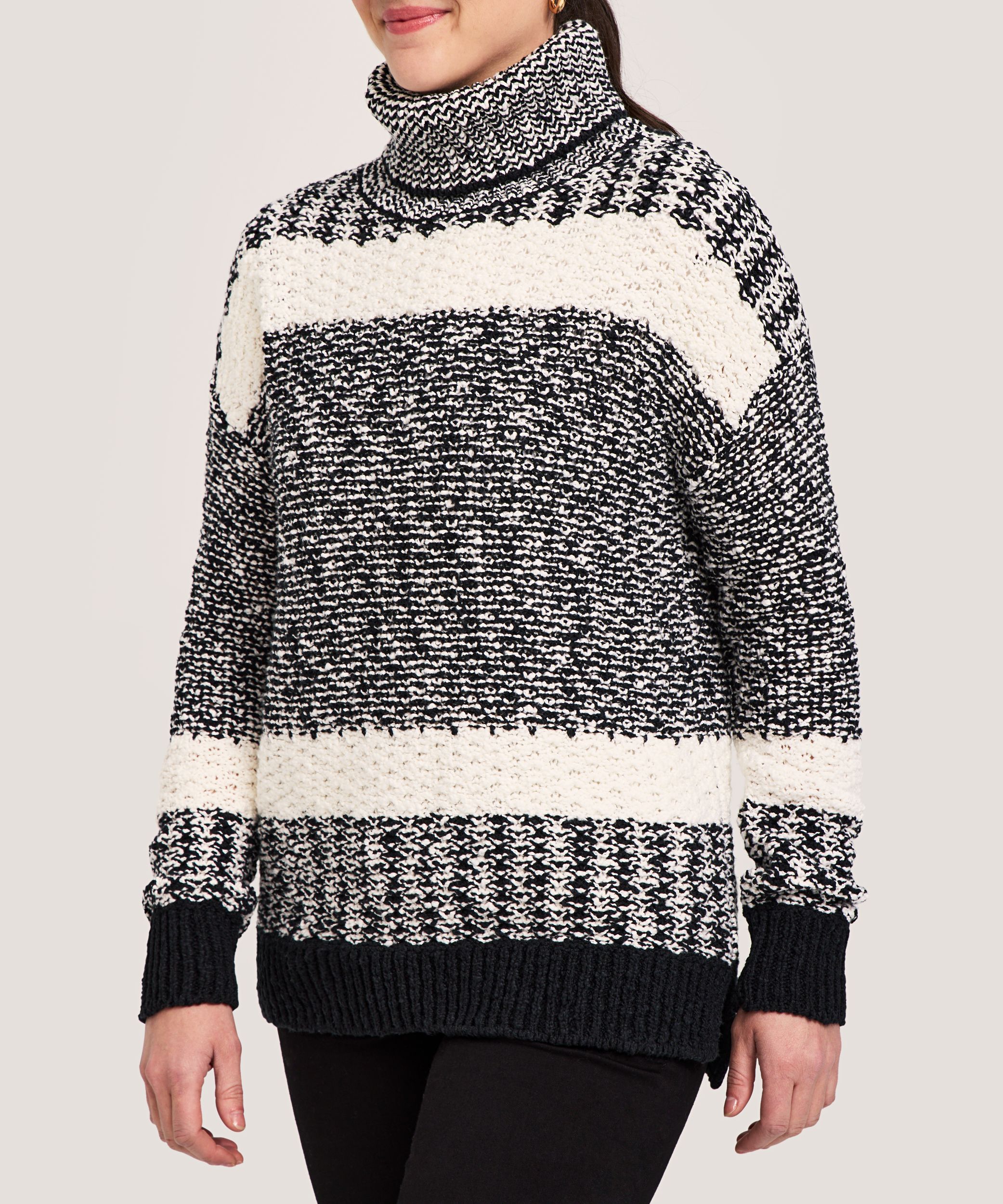 Chandail à blocs de couleur en tweed pour femmes, Denver Hayes