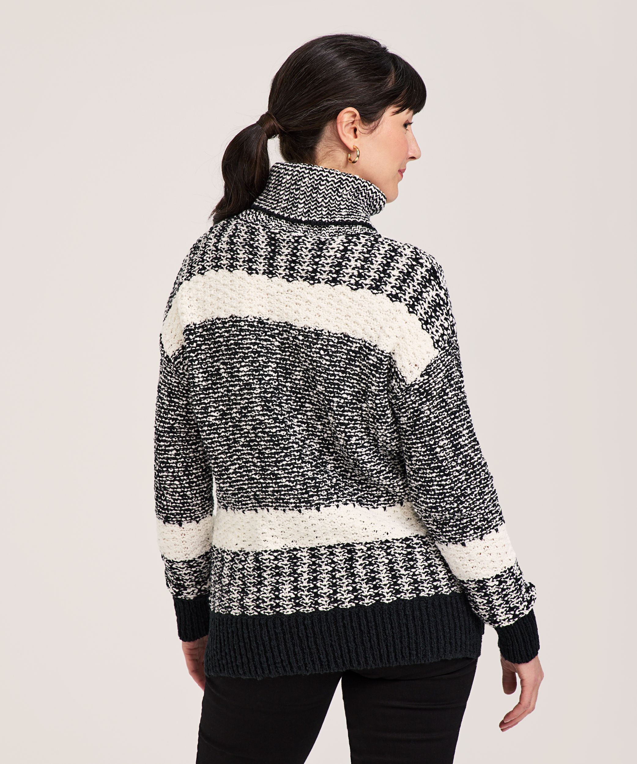 Chandail à blocs de couleur en tweed pour femmes, Denver Hayes