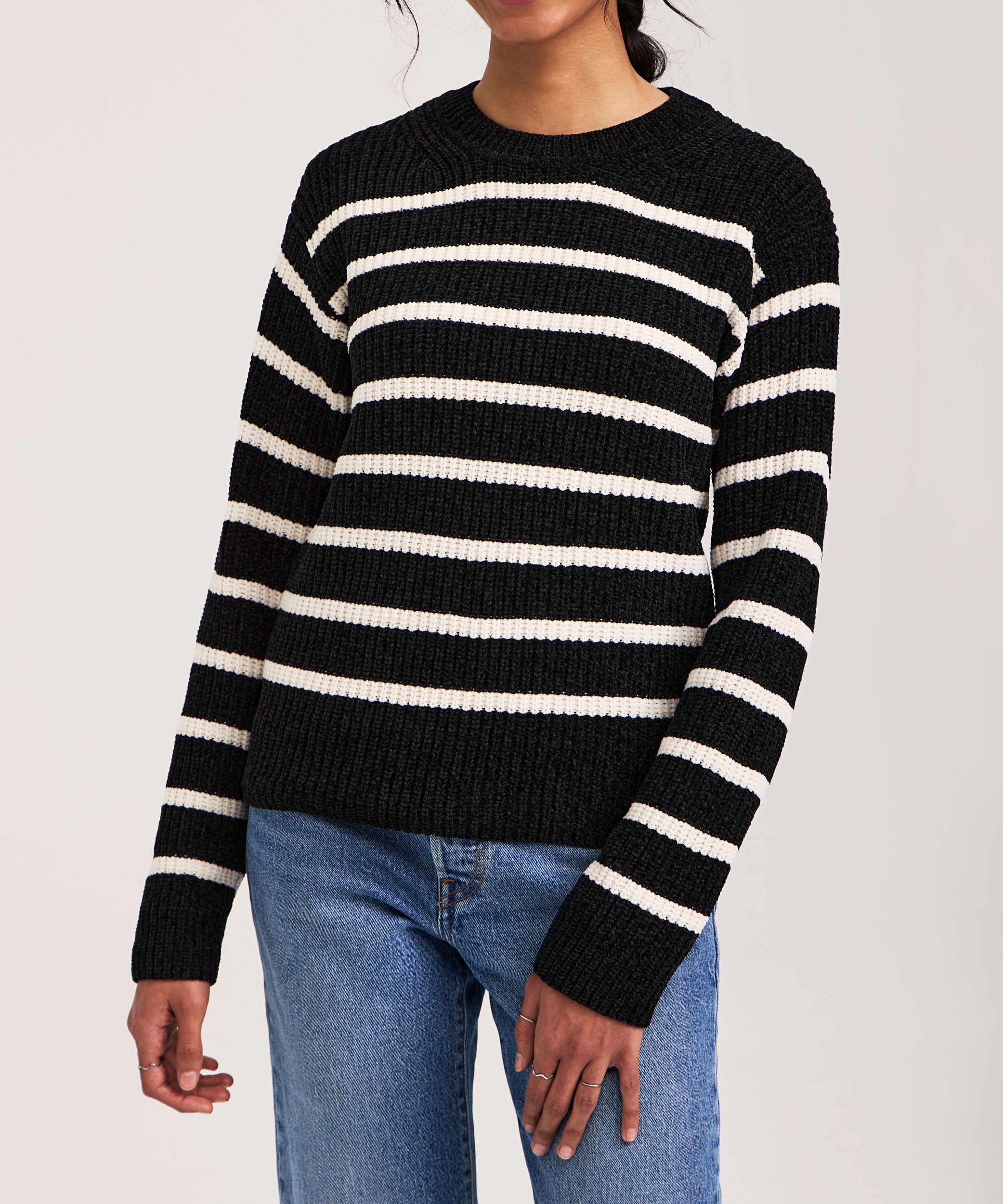 Denver Hayes Women's Semi Fitted Shaker Stitch Pullover Sweater