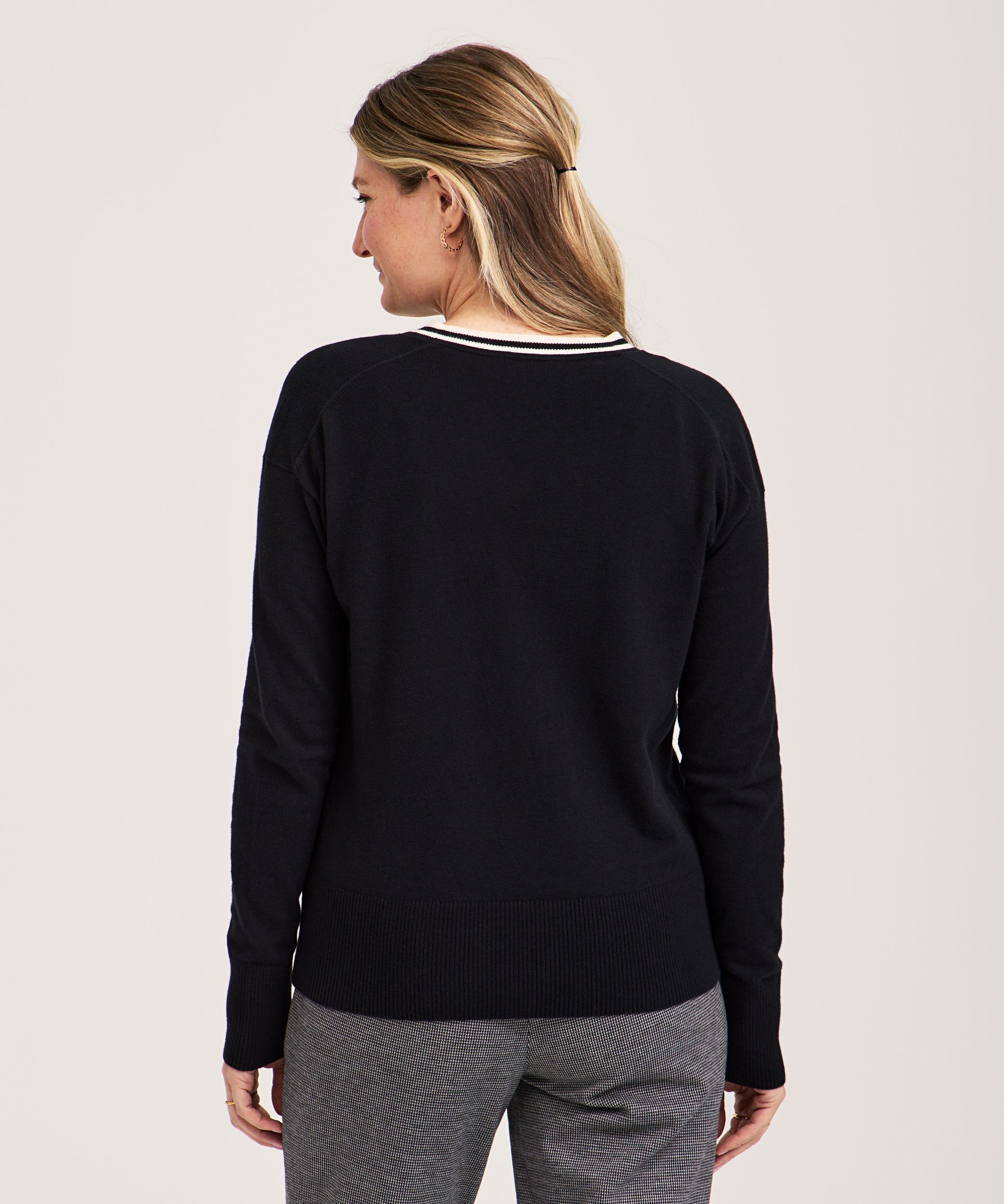 Chandail de tous les jours en coton et à col V pour femme, Denver Hayes