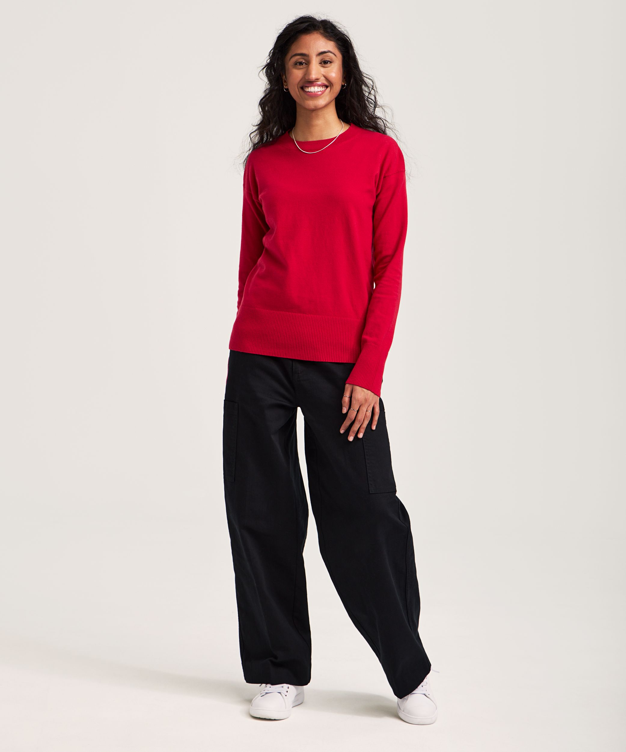 Chandail de tous les jours en coton et à col ras du cou pour femmes, Denver Hayes