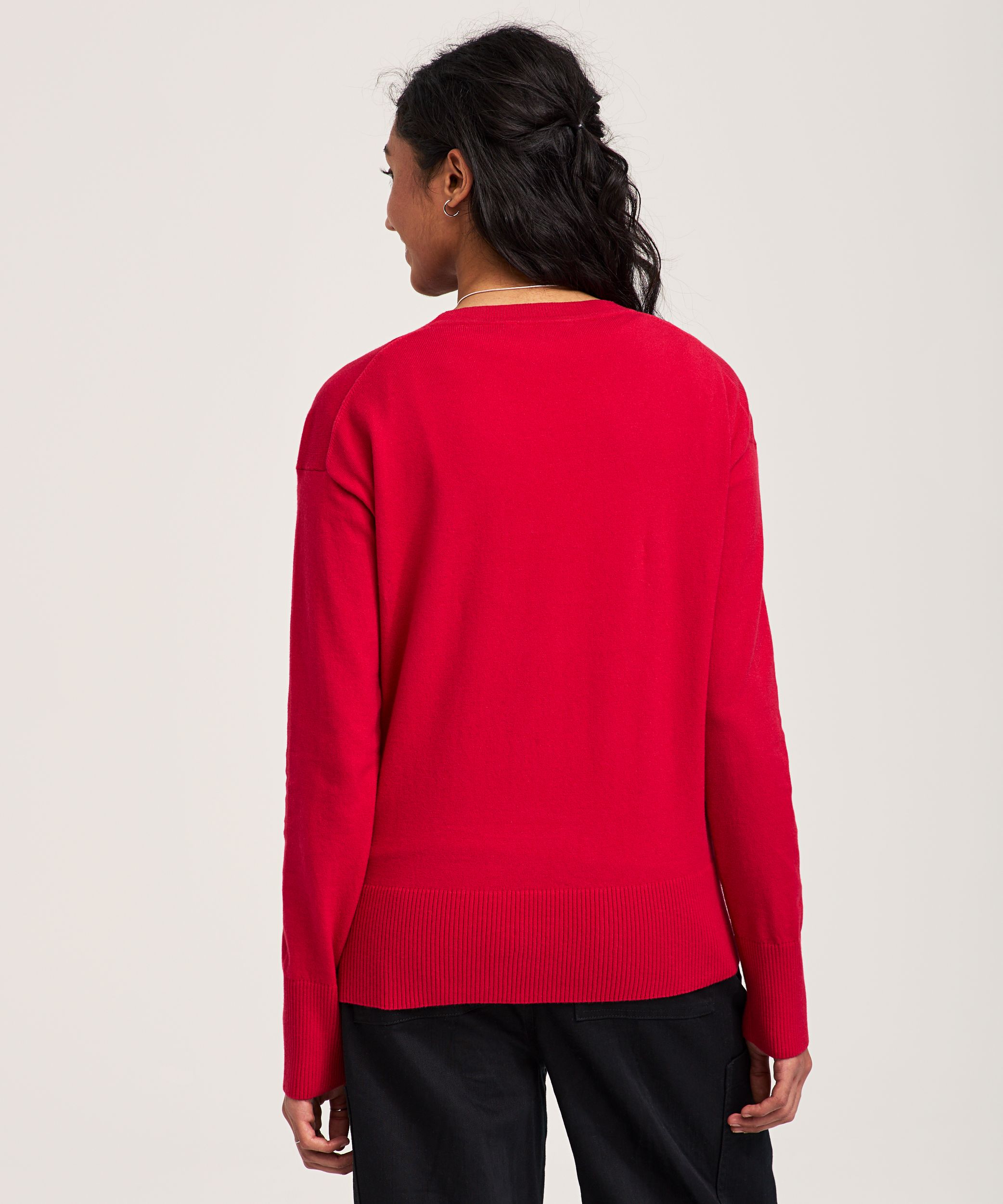 Chandail de tous les jours en coton et à col ras du cou pour femmes, Denver Hayes