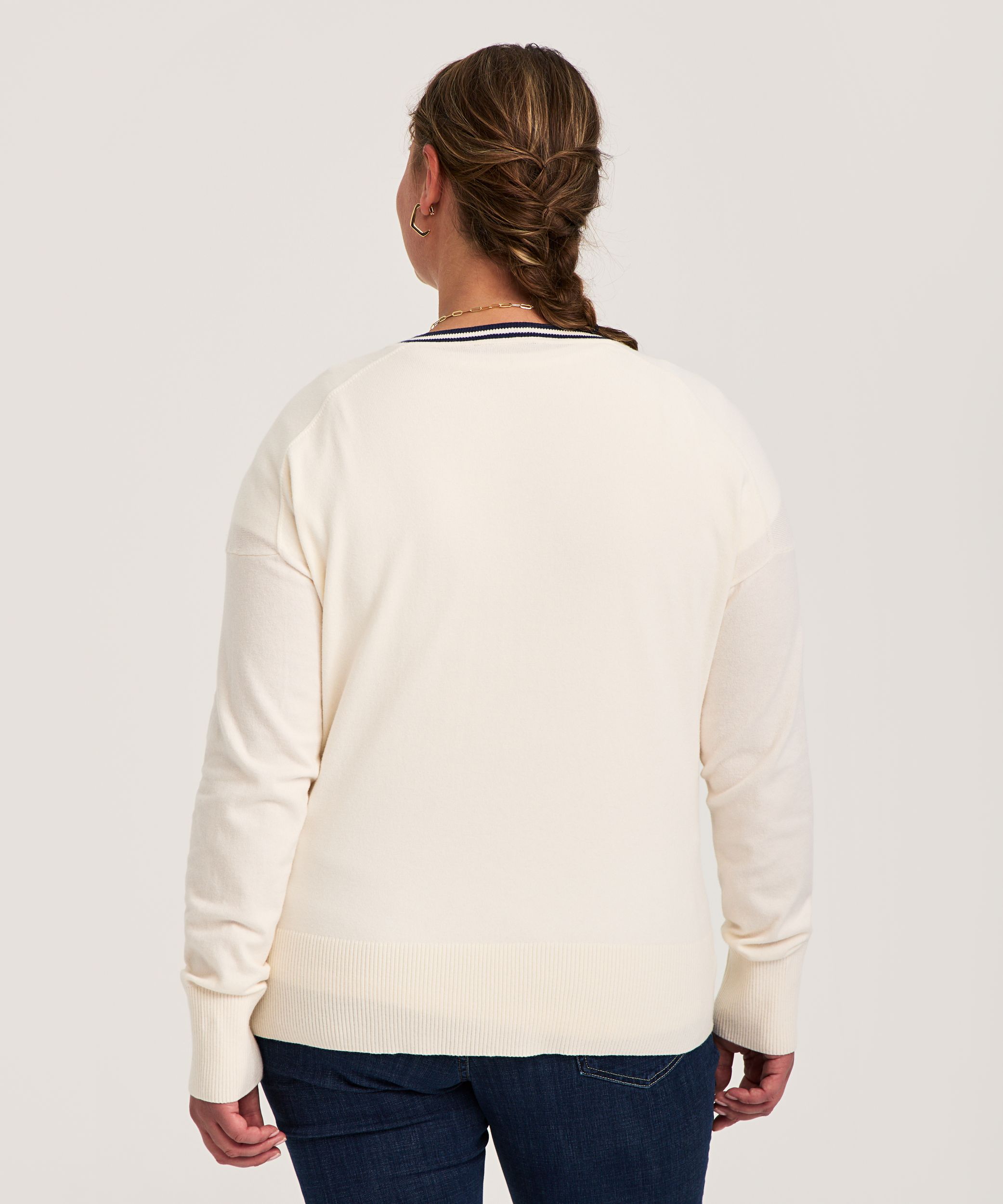 Chandail de tous les jours en coton et à col V pour femme, Denver Hayes