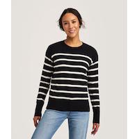Chandail de tous les jours en coton et à col ras du cou pour femmes, Denver Hayes Front_Flat