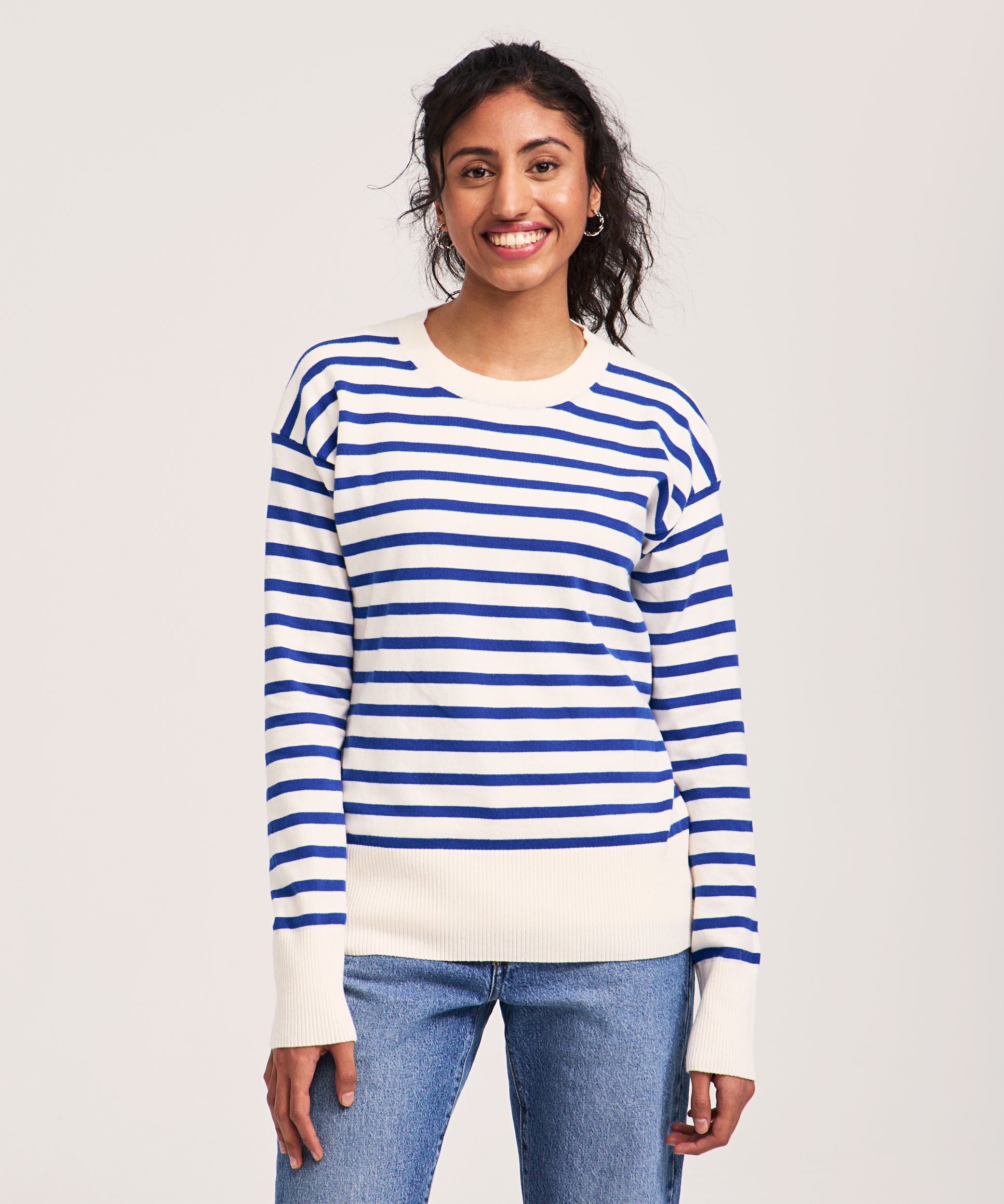 Chandail de tous les jours en coton et à col ras du cou pour femmes, Denver Hayes