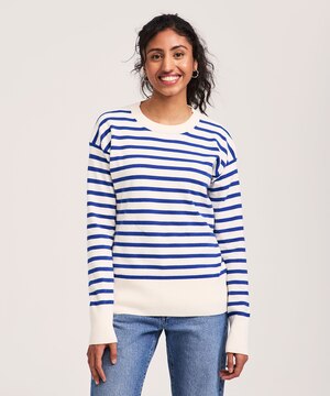 Chandail de tous les jours en coton et à col ras du cou pour femmes, Denver Hayes