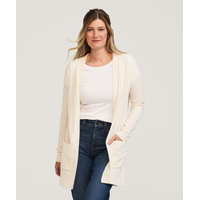 Cardigan de tous les jours en coton pour femmes, Denver Hayes Front_Flat