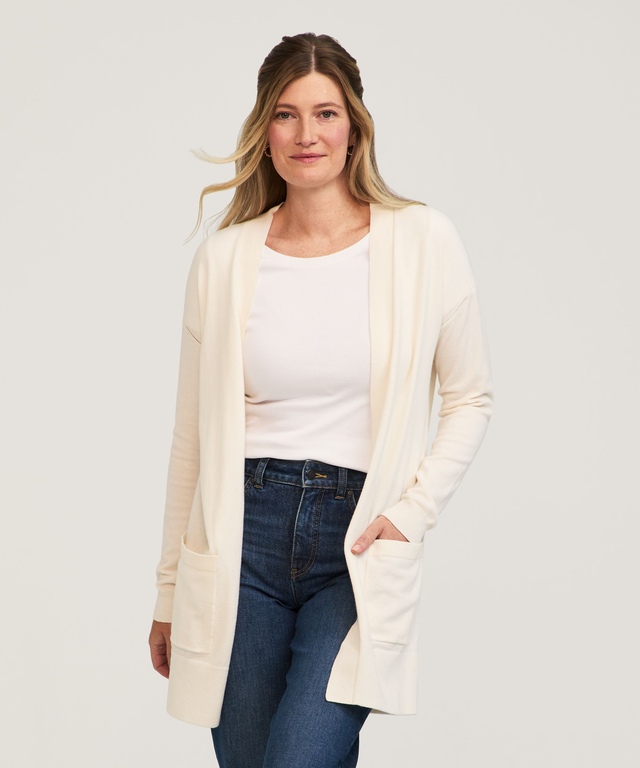 Cardigan de tous les jours en coton pour femmes, Denver Hayes