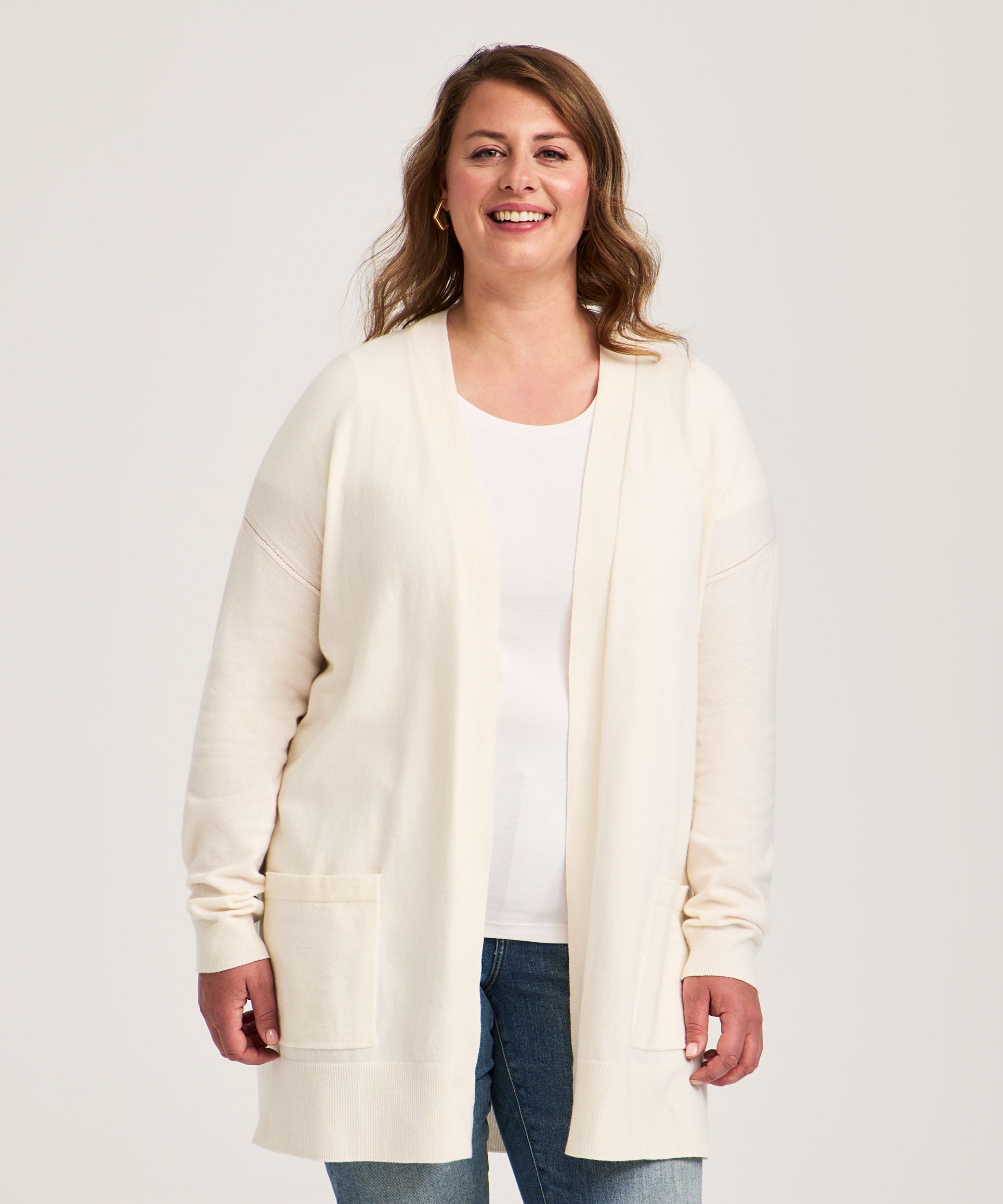 Cardigan de tous les jours en coton pour femmes, Denver Hayes