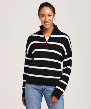 Chandail à enfiler à glissière 1/4 pour femmes, Denver Hayes