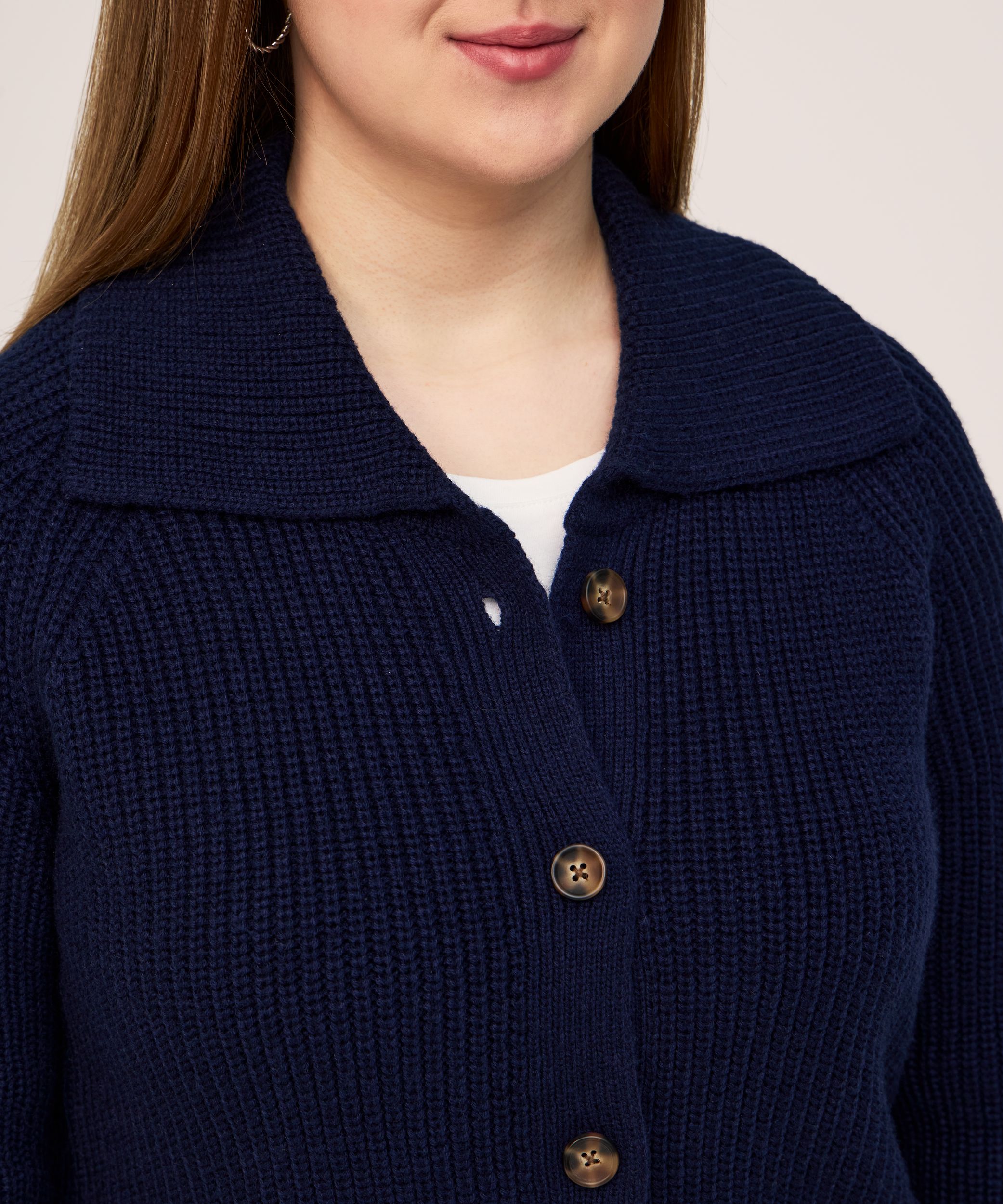 Cardigan boutonné en mélange de laine pour femmes, Denver Hayes