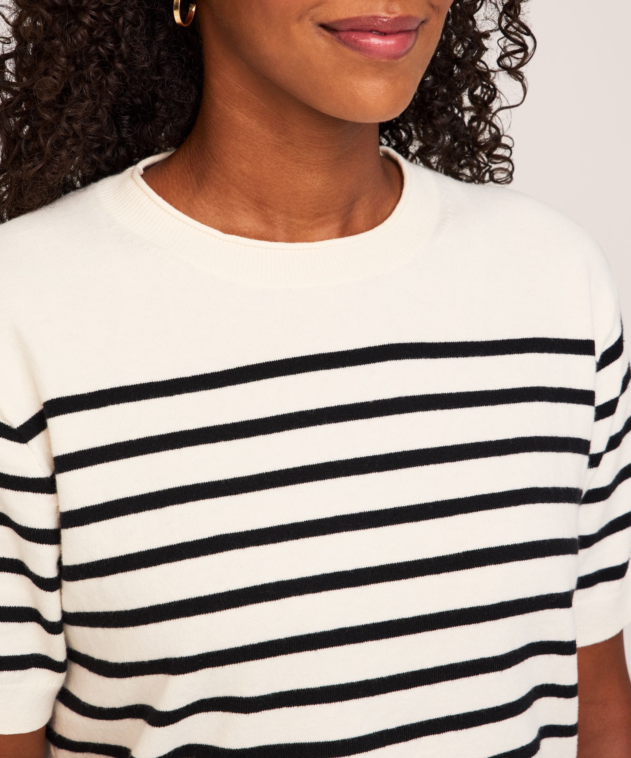 Chandail court décontracté en coton de tous les jours à manches courtes pour femmes, Denver Hayes