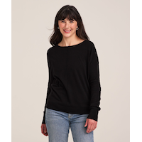 Denver Hayes Women's Relaxed Boatneck Pullover Sweater Front_Flat