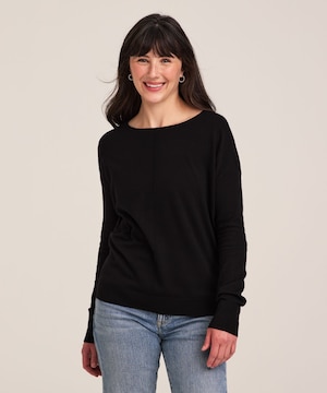 Denver Hayes Women's Relaxed Boatneck Pullover Sweater