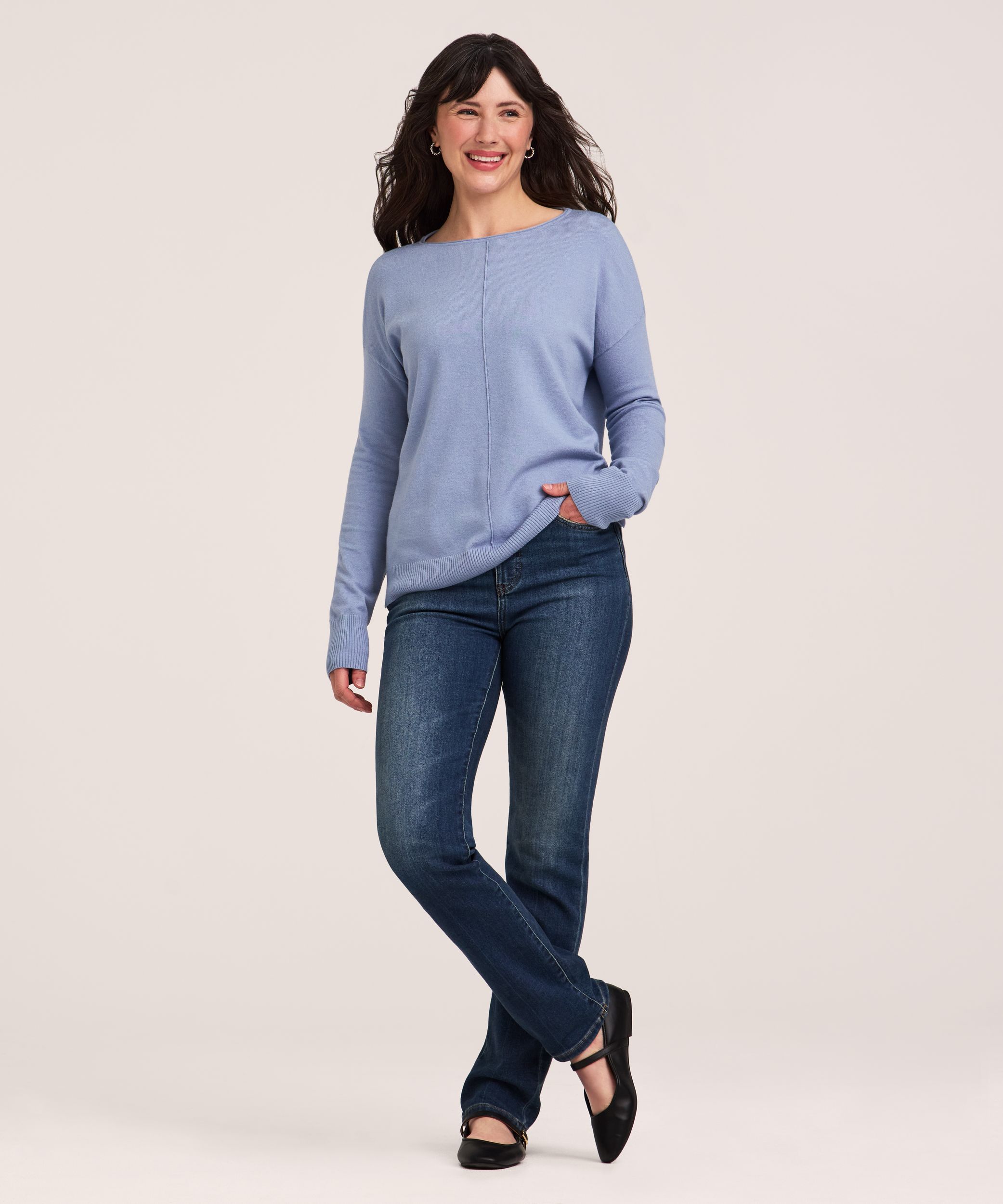 Denver Hayes Women's Relaxed Boatneck Pullover Sweater