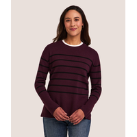 Chandail en tricot double et à col ras du cou avec fentes latérales pour femmes, Denver Hayes