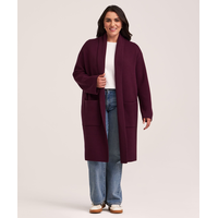 Denver Hayes Women's Double Knit Coatigan Front_Flat