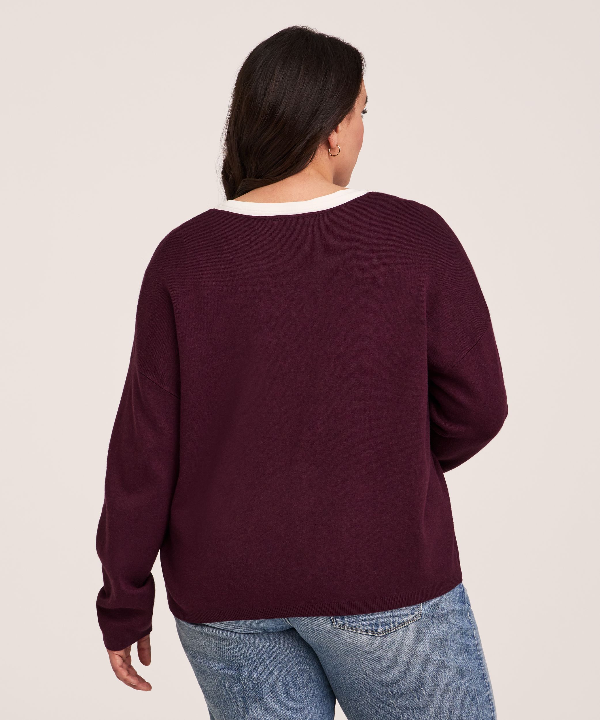 Denver Hayes Women's Double Knit Cropped Button-Up Cardigan