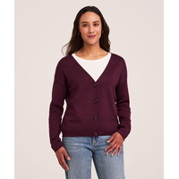 Cardigan court boutonné en tricot double pour femmes, Denver Hayes