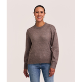 Denver Hayes Women's Soft Cozy Crewneck Jersey Stitch Pullover Sweater Front_Flat
