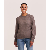 Denver Hayes Women's Soft Cozy Crewneck Jersey Stitch Pullover Sweater Front_Flat